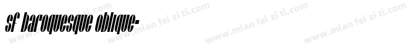 sf baroquesque oblique字体转换
